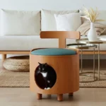 Solid Wood Cat Bed Stool - Image 7