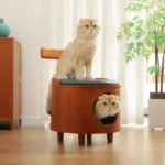 Solid Wood Cat Bed Stool