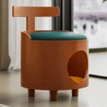 Solid Wood Cat Bed Stool - Image 4