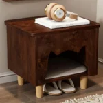 Cat‑Nap Solid Wood Cat Ottoman Side Table - Image 6