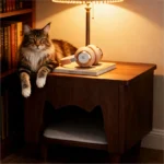 Cat‑Nap Solid Wood Cat Ottoman Side Table - Image 7