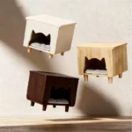 Cat‑Nap Solid Wood Cat Ottoman Side Table - Image 4
