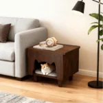 Cat‑Nap Solid Wood Cat Ottoman Side Table - Image 9