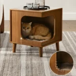 Vintage Pet Friendly Wood Side Table & Nightstand - Image 2