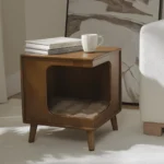 Vintage Pet Friendly Wood Side Table & Nightstand - Image 3