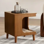 Vintage Pet Friendly Wood Side Table & Nightstand - Image 4