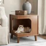 Vintage Pet Friendly Wood Side Table & Nightstand - Image 5