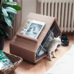 Walnut A-Frame Cat House Side Table - Image 5