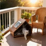 Walnut A-Frame Cat House Side Table - Image 6