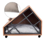Walnut A-Frame Cat House Side Table - Image 8