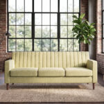 Aurelia Channel-Tufted Olive Green 3-Seater Sofa
