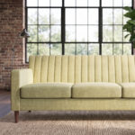 Aurelia Channel-Tufted Olive Green 3-Seater Sofa - Image 3
