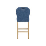 Blue Chenille Fabric Counter Stool - Image 3