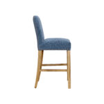 Blue Chenille Fabric Counter Stool - Image 5