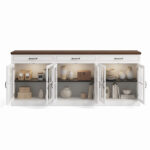 Elowen White Glass Door Sideboard Cabinet - Image 3