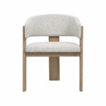 Emlyn Neutral Fabric Dining Armchair