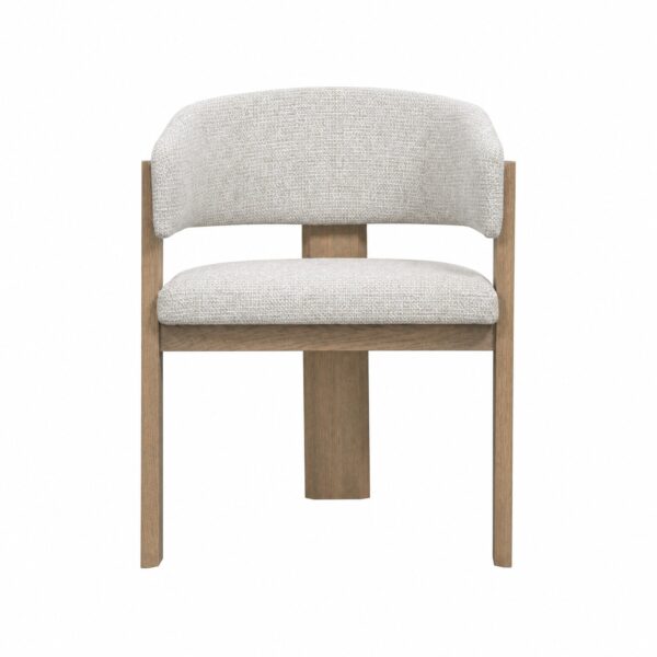 Emlyn Neutral Fabric Dining Armchair