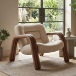 Velluto Wood Arch Armchair