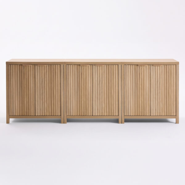 Elowen Natural Wood Fluted Sideboard