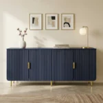 Fluted TV Cabinet with hidden storage