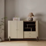 Opulence Leather Sideboard Cabinet with drawers and shelves