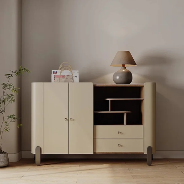 Opulence Leather Sideboard Cabinet with drawers and shelves
