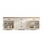 Aurelia Cream Geometric Diamond Sideboard Buffet Cabinet - Image 2