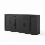 Ravelle Matte Black Sideboard Cabinet - Image 2