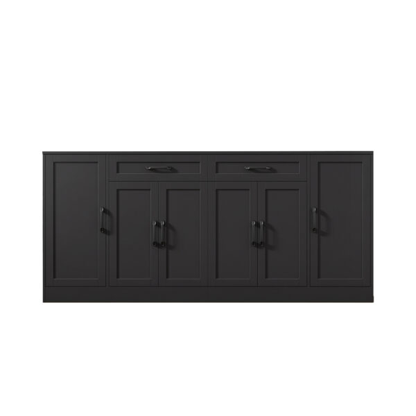 Ravelle Matte Black Sideboard Cabinet