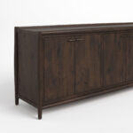 Dunmore Dark Walnut Wooden Sideboard Cabinet with 6 Doors - Image 3
