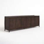 Dunmore Dark Walnut Wooden Sideboard Cabinet with 6 Doors - Image 2