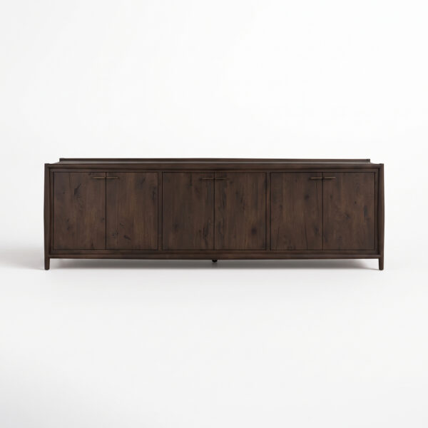 Dunmore Dark Walnut Wooden Sideboard Cabinet with 6 Doors