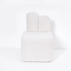 Ivan Rabbit Beige Modern Accent Chair