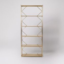 Mosaic Wide Shelving Unit, Brass